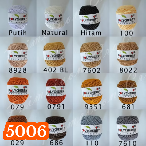 Benang rajut polycherry onitsuga