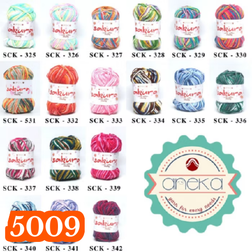 KATALOG - Benang Rajut Katun Susu Sakura Milk Cotton Chunky Mix Sembur PART 3