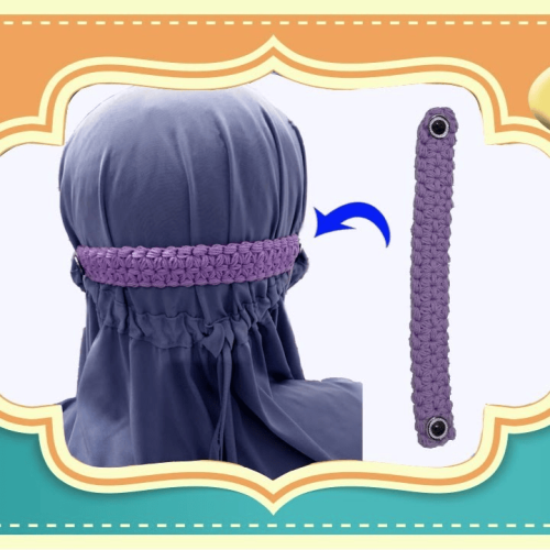 konektor masker hijab motif melati jasmine stitch